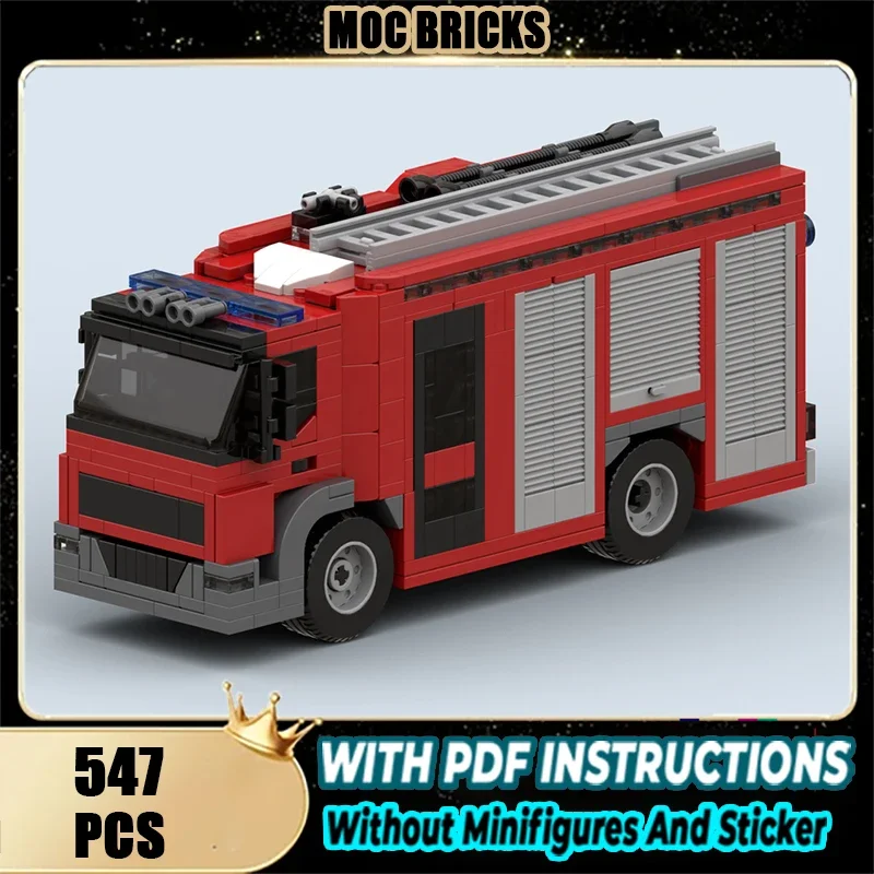 Moc blocos de construção rotterdam tecnologia de motor de incêndio tijolos modulares modelo presentes brinquedos de natal conjuntos diy montagem!