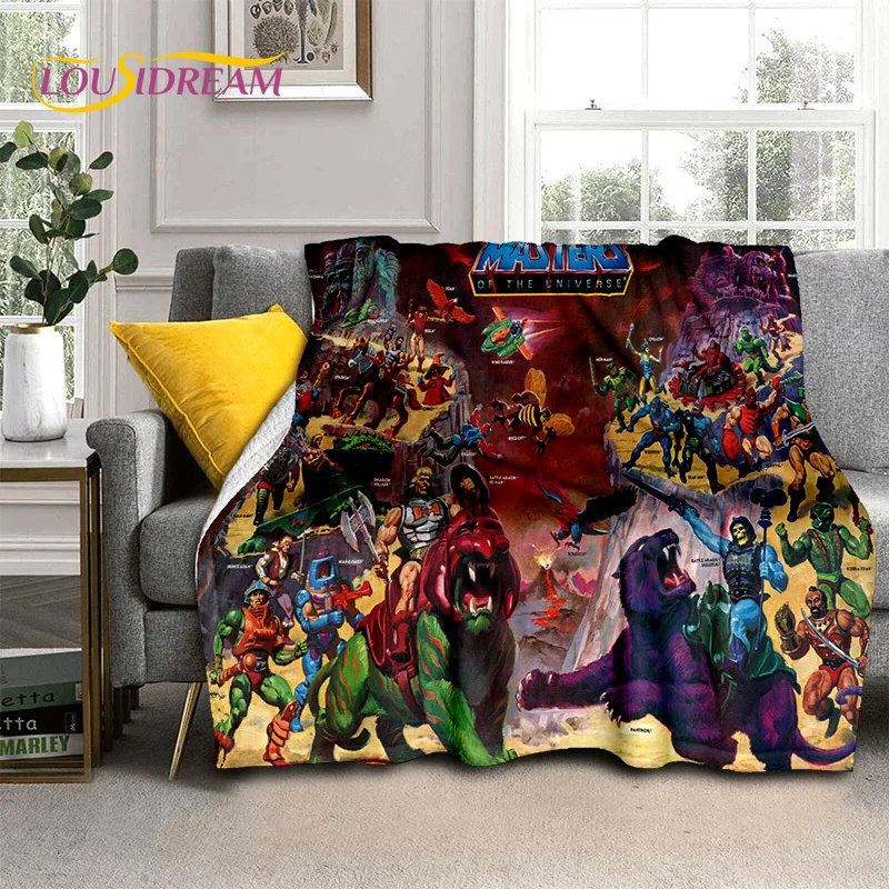 Cartoon He Man Masters of Universe Blanket,Soft Throw Blanket for Home Bedroom Bed Sofa Picnic Travel Office Cover Blanket Kids