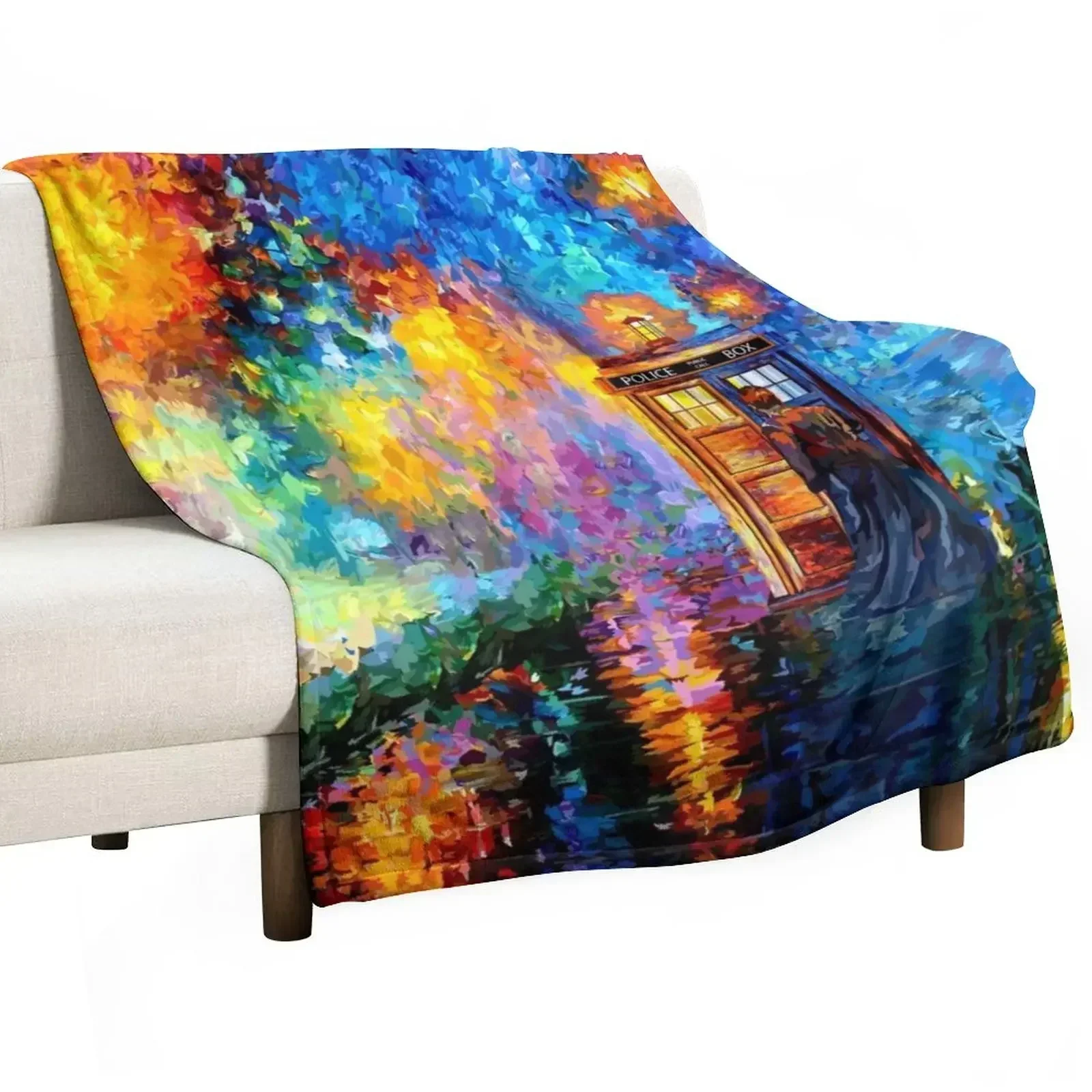 

Mysterious Man at beautiful Rainbow Place Throw Blanket for sofa Warm Blankets