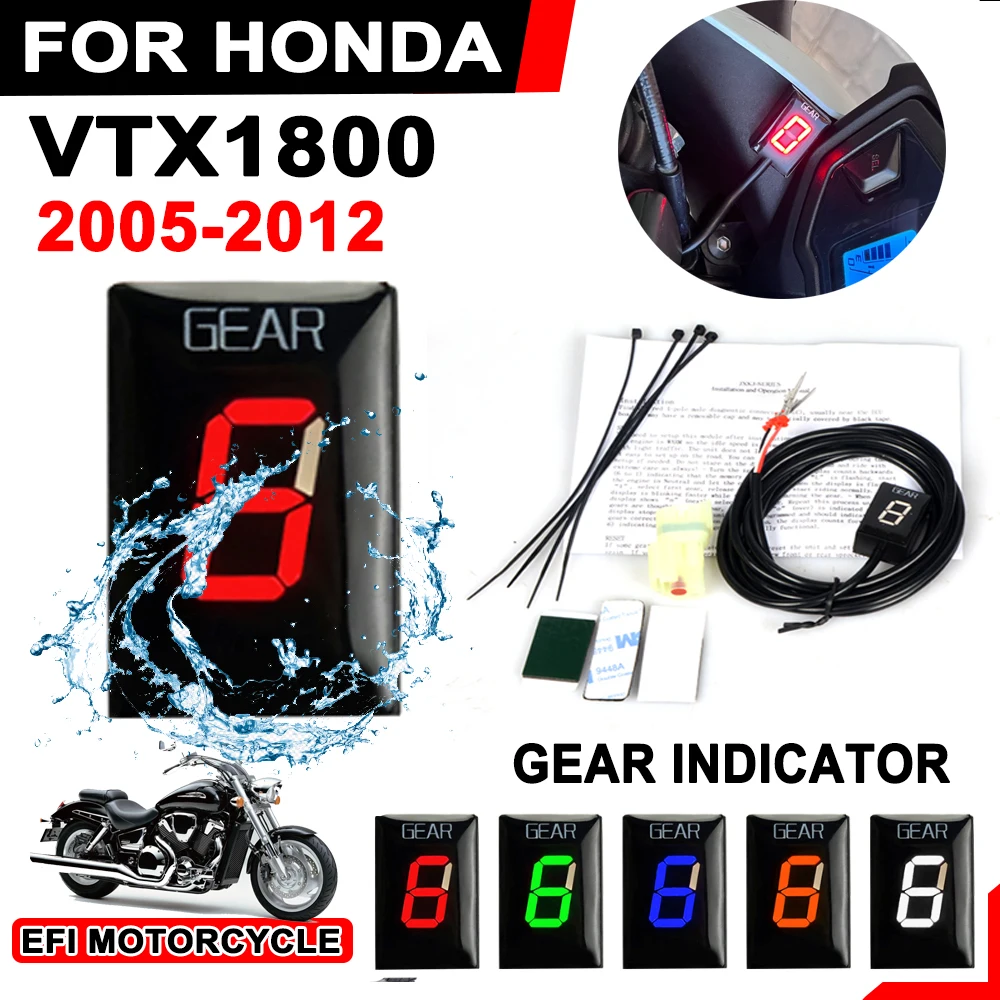 Gear Indicator for Honda VTX1800 VTX 1800 2005 2006 2007 2008 2009 2010 2011 2012 Motorcycle Accessories Speed Display Mater