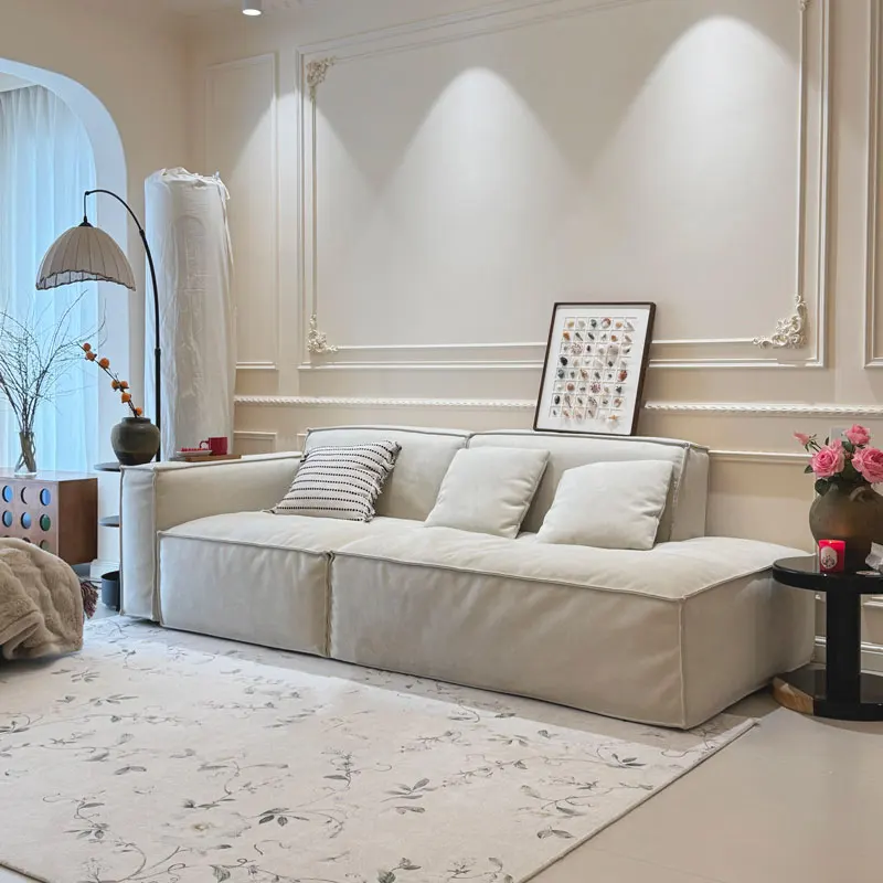 

Minimalist Classic Boneless Sofa White Oversized Nordic Modern Vacuum Compressed Sofa Lounge Woonkamerbanken Furniture For Home
