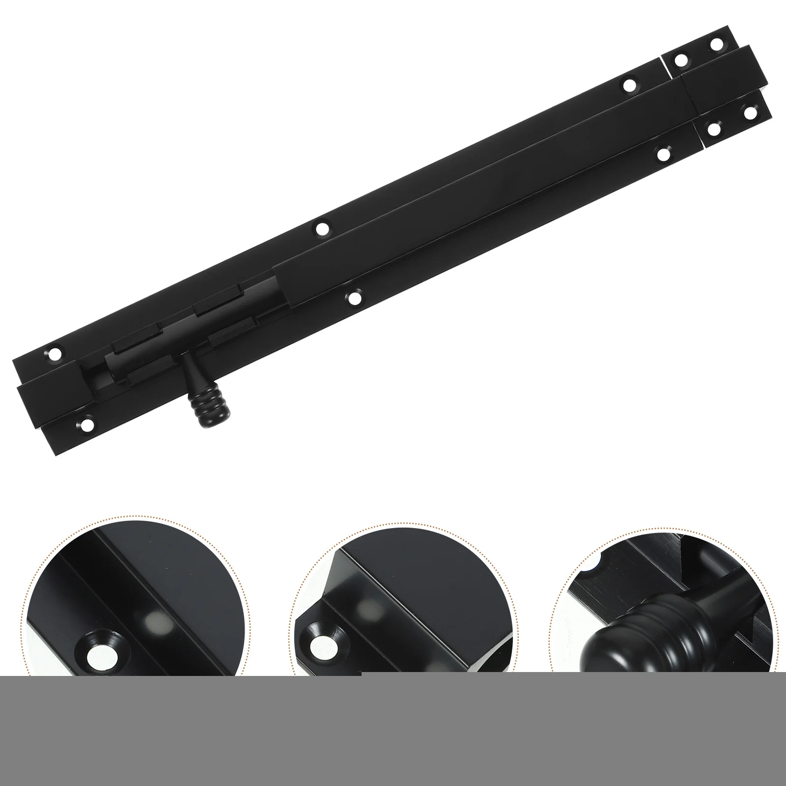 

Aluminum Alloy Anti-theft Lock Heavy Duty Long Term Use No Deformation Rustproof Kitchen Bathroom Door Latch Bolt Sliding Lock
