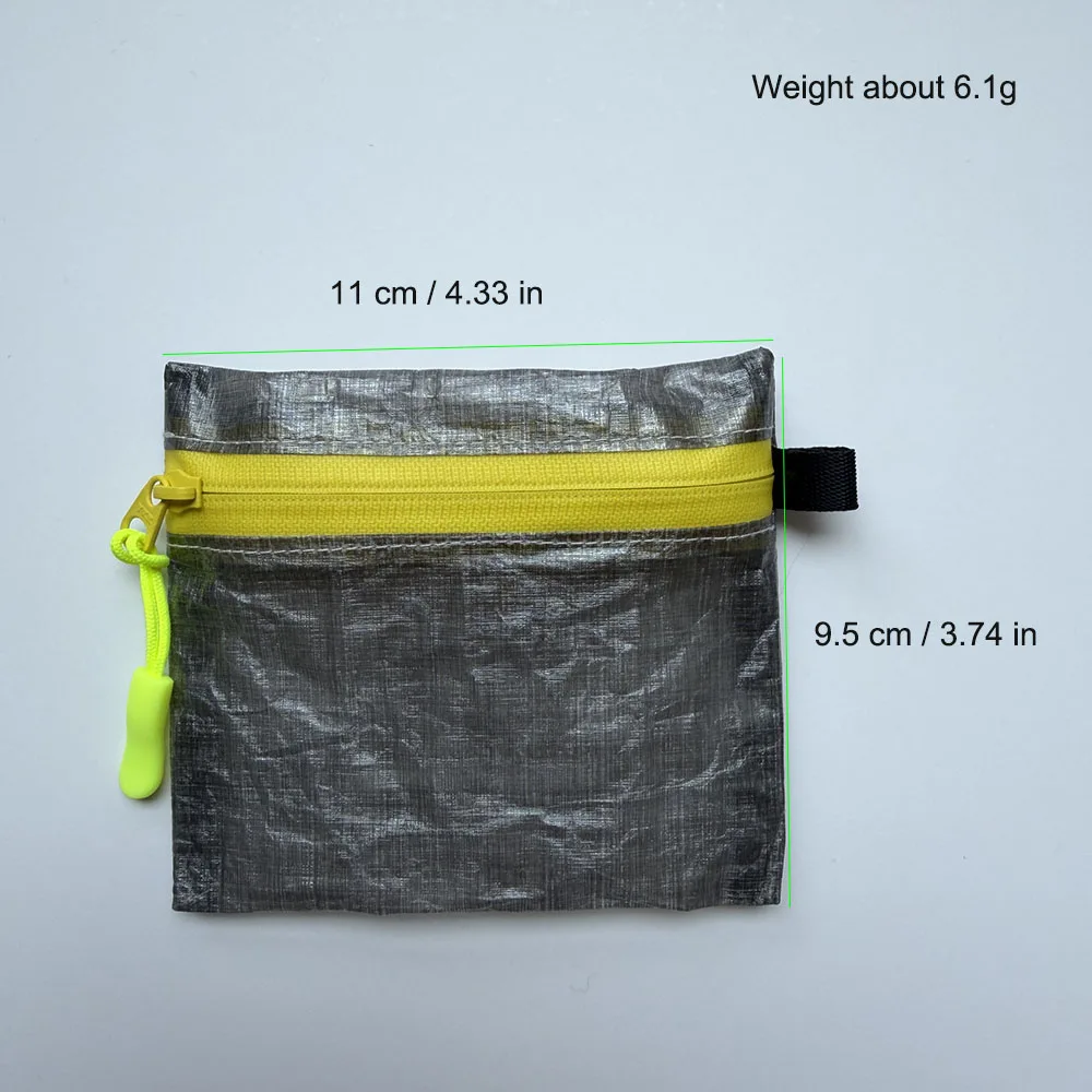 DCF Mini-Aufbewahrungstasche, ultraleicht, YKK-Reißverschlusstasche, Münzgeldbörse, Outdoor, Camping, Wandern, wasserdicht, Organizer-Sack für Kopfhörer