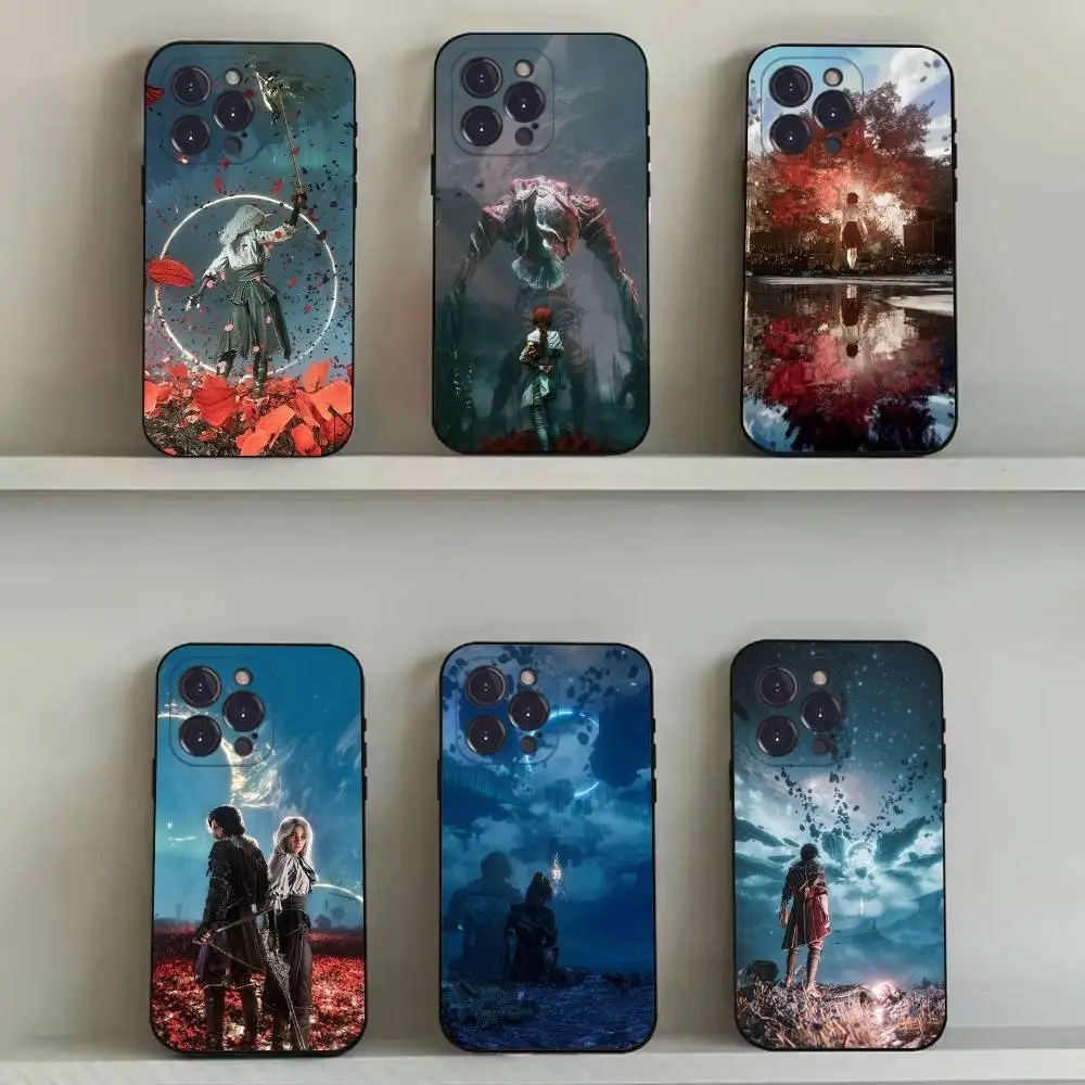 

C-Clair Obscur Expedition 33 Phone Case For iPhone 16,15,14,13,12,11,Pro,Max,Plus,X,XS,SE4,E,Mini,Soft Black Case