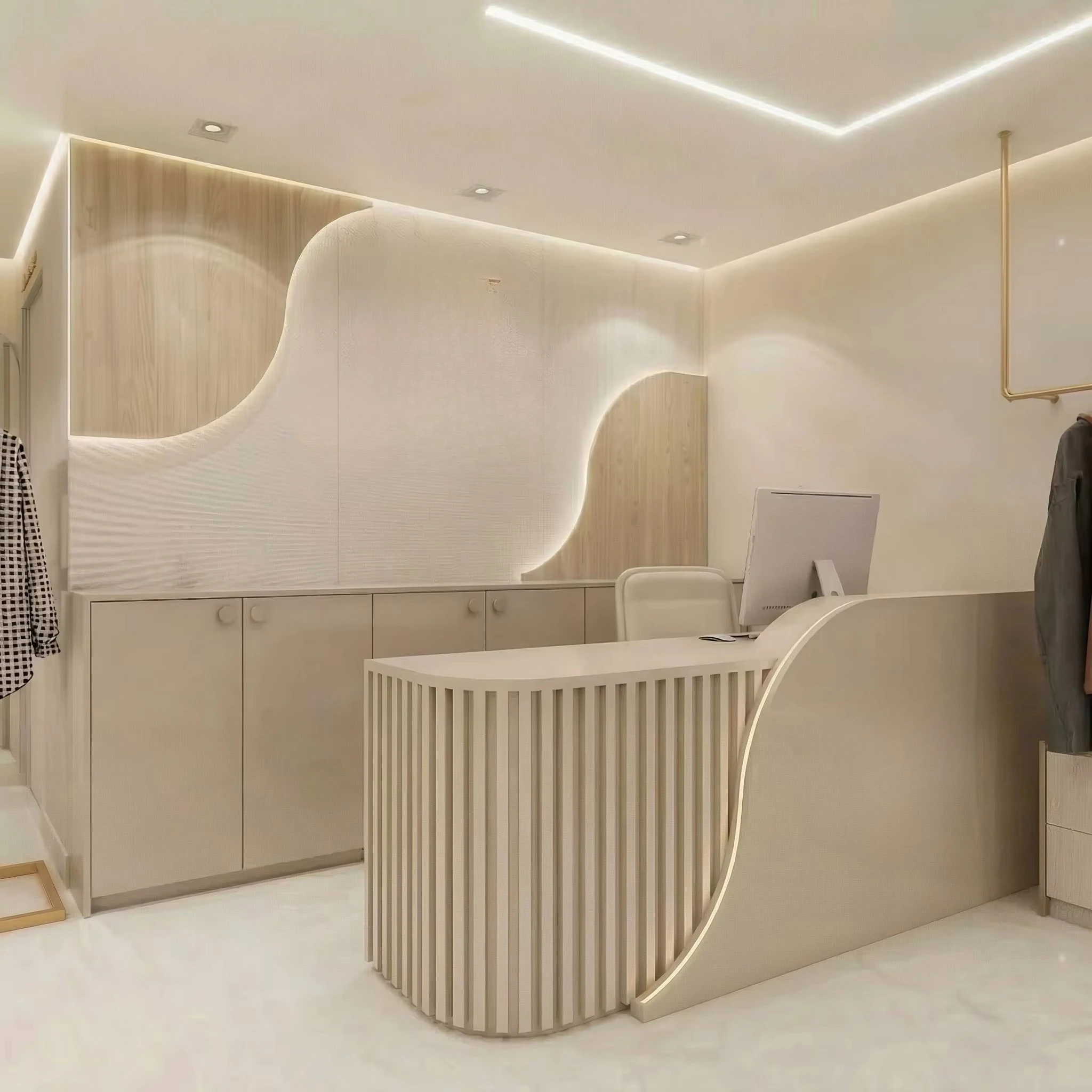 

&c New Design Contemporary Durable Eco-Friendly Commercial Hospital Reception Desk Office Building Supermarket Hotel Mall