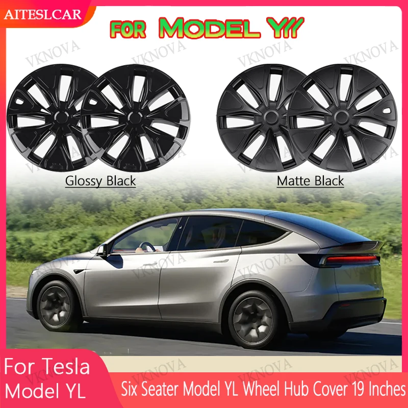 For Tesla Model YL Launch 2026 4PCS Hub Cap Car Replacement Wheel Cap 19 Inch Performance Automobile Hubcap Cover Accessories