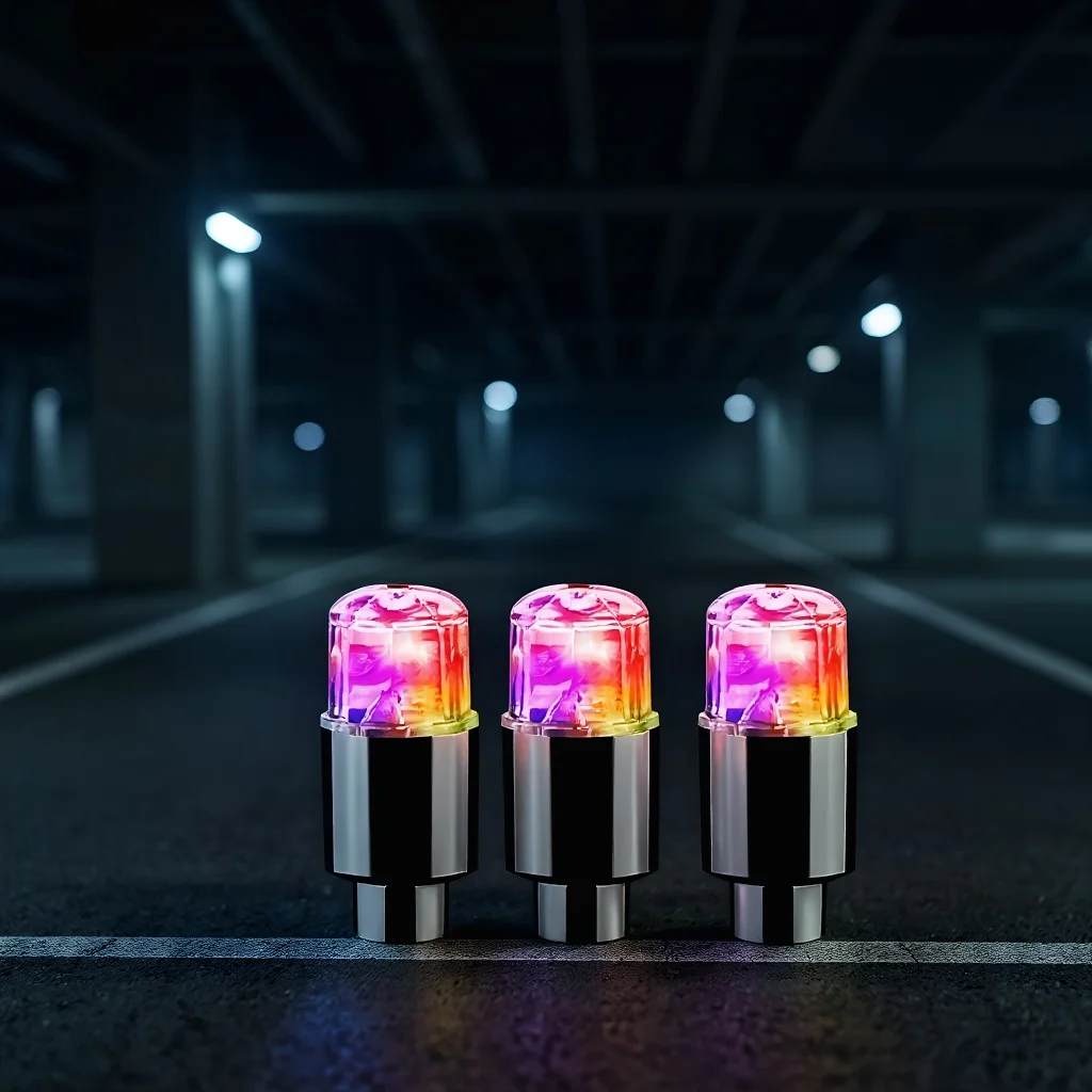 

Светодиодные фонари для колпачков клапанов шин - красочные лампы-вспышки для колес велосипеда, автомобиля, мотоцикла