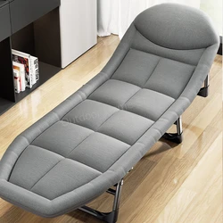 Household Folding Bed Portable Outdoor Camping Bed Chair Portable Office Backrest Single Recliner Chairs Bedroom Foldable Beds