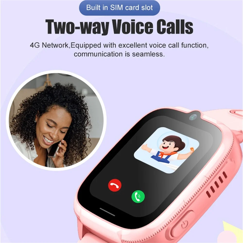 

Kids Smartwatch 4G Video Call LBS WIFl Positioning Voice Calls Waterproof Children SOS Smart Watch Calculator Student 730Mah