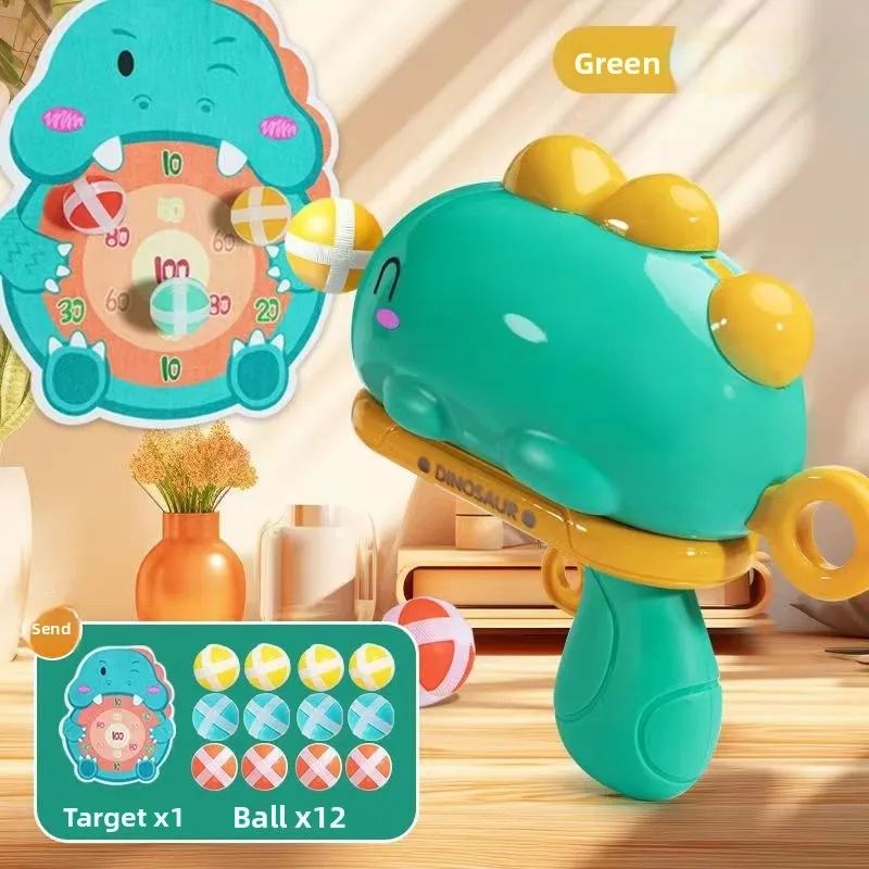 Dinosaurus kleverig balpistool Nieuw speelgoed voor kinderen Ouder-kind interactieve puzzel Decompressie Ouder speelgoed Zachte klittenbandbal