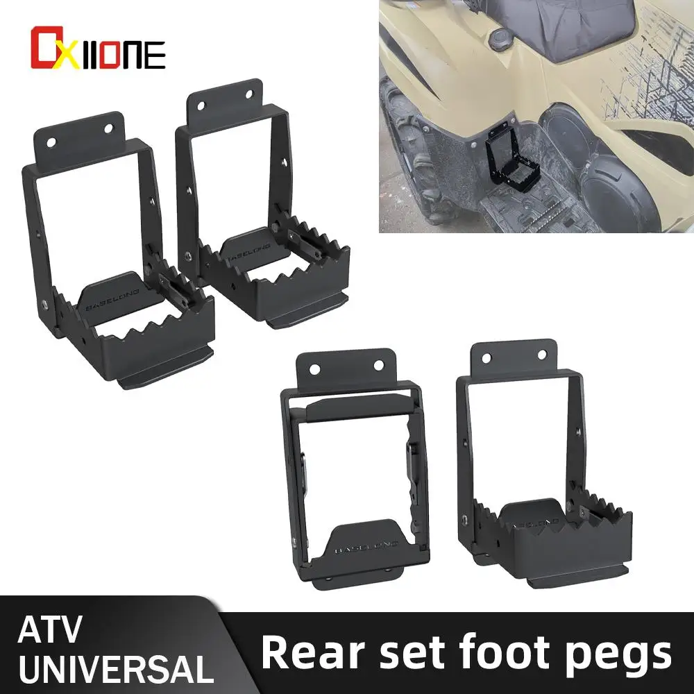 ATV Universal Foot Pegs For Polaris Scrambler 850/ XP 1000S Sportsman 450 HO 570/1000 Rear Set Footrest Foldable Foot Pedal Rest