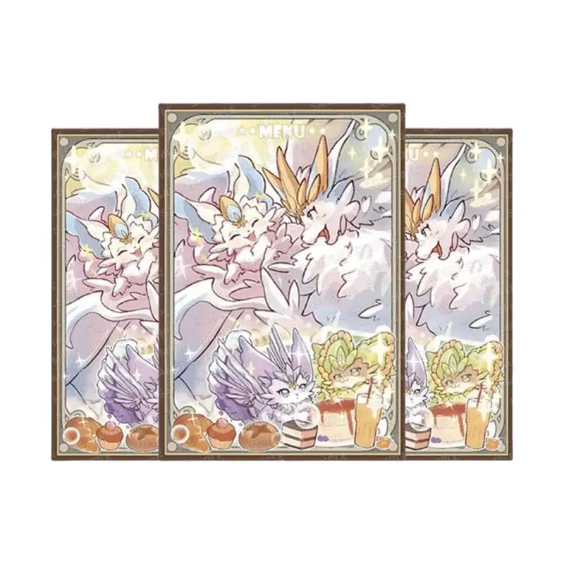 60 unids/set Yu Gi Oh Purrely Epurrely Plump tarjetas manga personajes de Anime versión láser juguete para regalo tarjeta colorida cubierta protectora