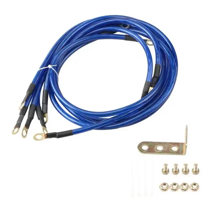 

A65P-Universal Car Ground Cables Auto Booster Jumper Grounding Wire System Kit To Improve Power For Cars SUV Auto