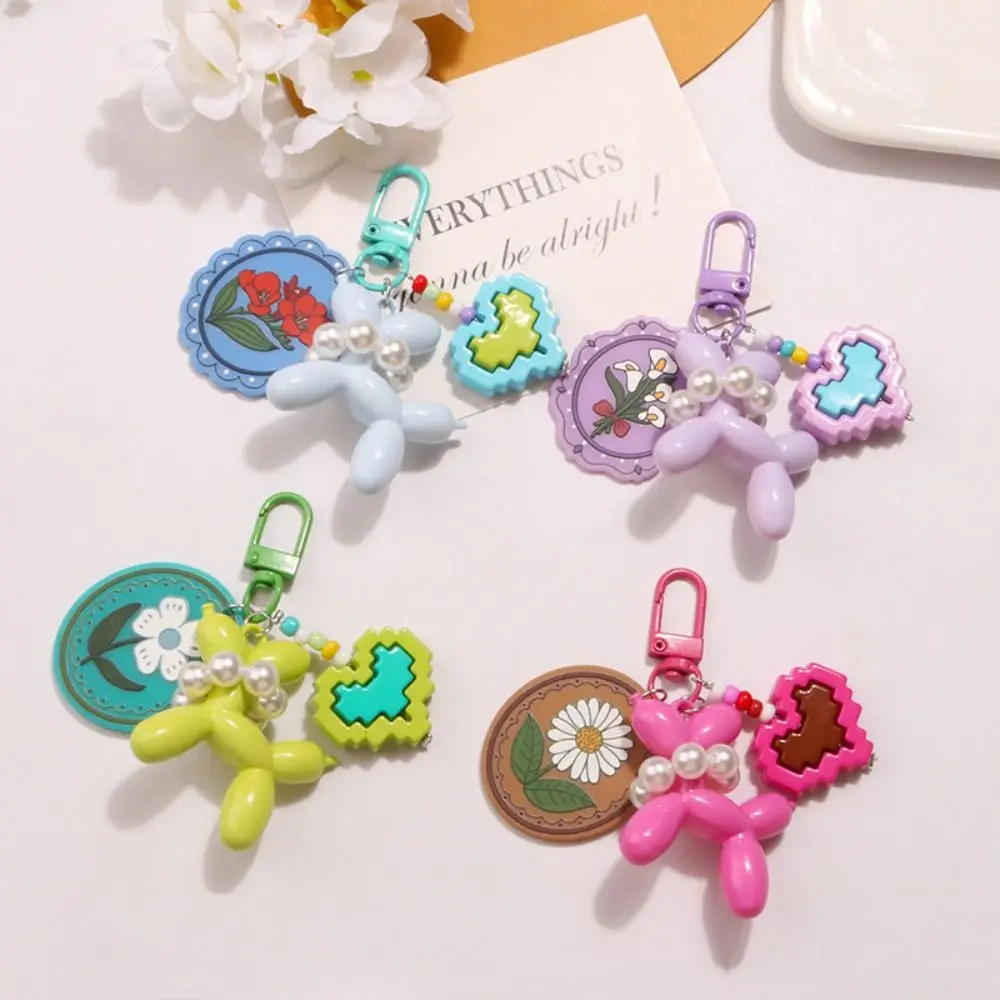 

Fashion Trendy Jelly Balloon Puppy Colorful Acrylic Key Chain Bag Pendant Cartoon Creative Love Small Pendant Keychain