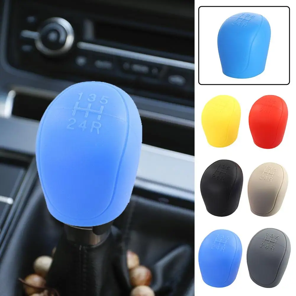Universal Car Silicone Gear Shift Knob Cover Gear Shift Grip Non-Slip Handle Hand Accessories Interior Car Covers Brake T4U4
