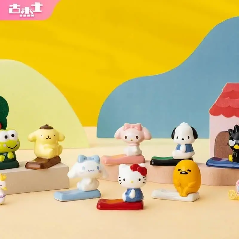 سانريو حامل أعواد الأكل السيراميك عيدان الراحة Gudetama Pochacco Diy مطعم طاولة طعام ديكور سكين شوكة عود الوقوف