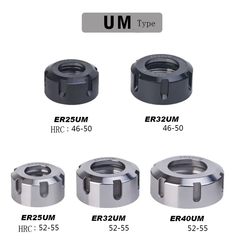 High Precision ER11 ER16 ER20 ER25 ER32 UM Nut ER Collet Nut For Clamping Cnc Milling Turning Collet Chucks Lathe Clamping Nut