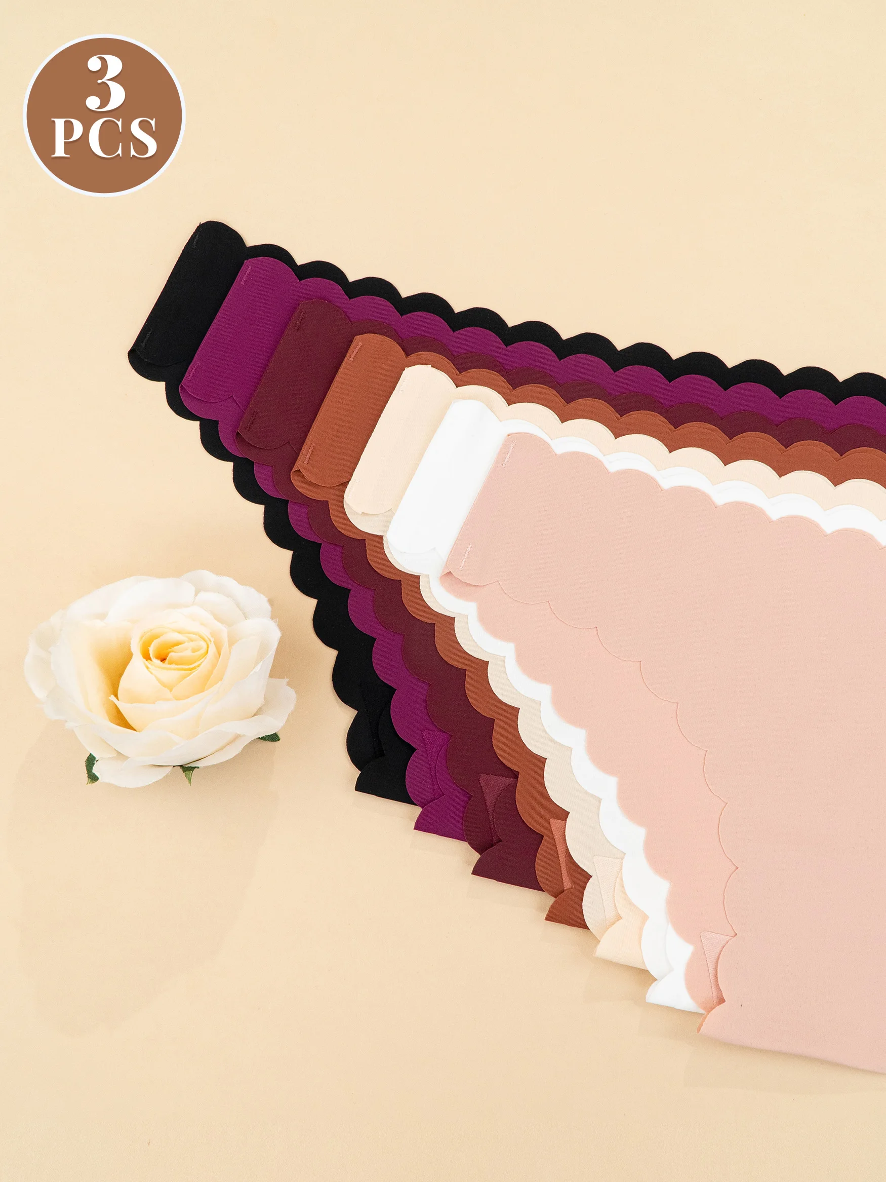 3 قطع سراويل داخلية مثيرة متعددة الألوان، سراويل داخلية بيكيني قابلة للتمدد وقابلة للتنفس متوسطة الارتفاع، ملابس داخلية نسائية وملابس داخلية