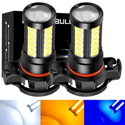 2 Stuks Psx 24W H8 H11 H16 Jp Eu Psx 26W 9006 Hb4 9005 Hb3 P 13W 5730 Chip Led Lamp Auto Anti Mistlicht Auto Drl Lamp Wit Geel