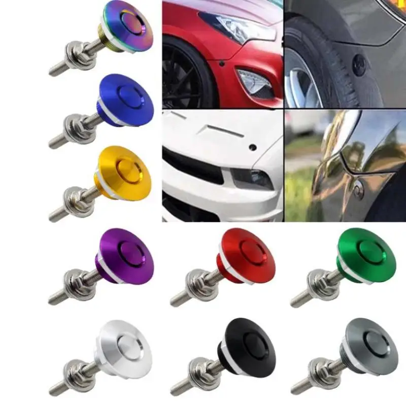 Car Hood Quick Release Latch Lock 30MM Aluminum Alloy Push Button Anti-corrosion Bonnet Pin for Off-road Auto Modification