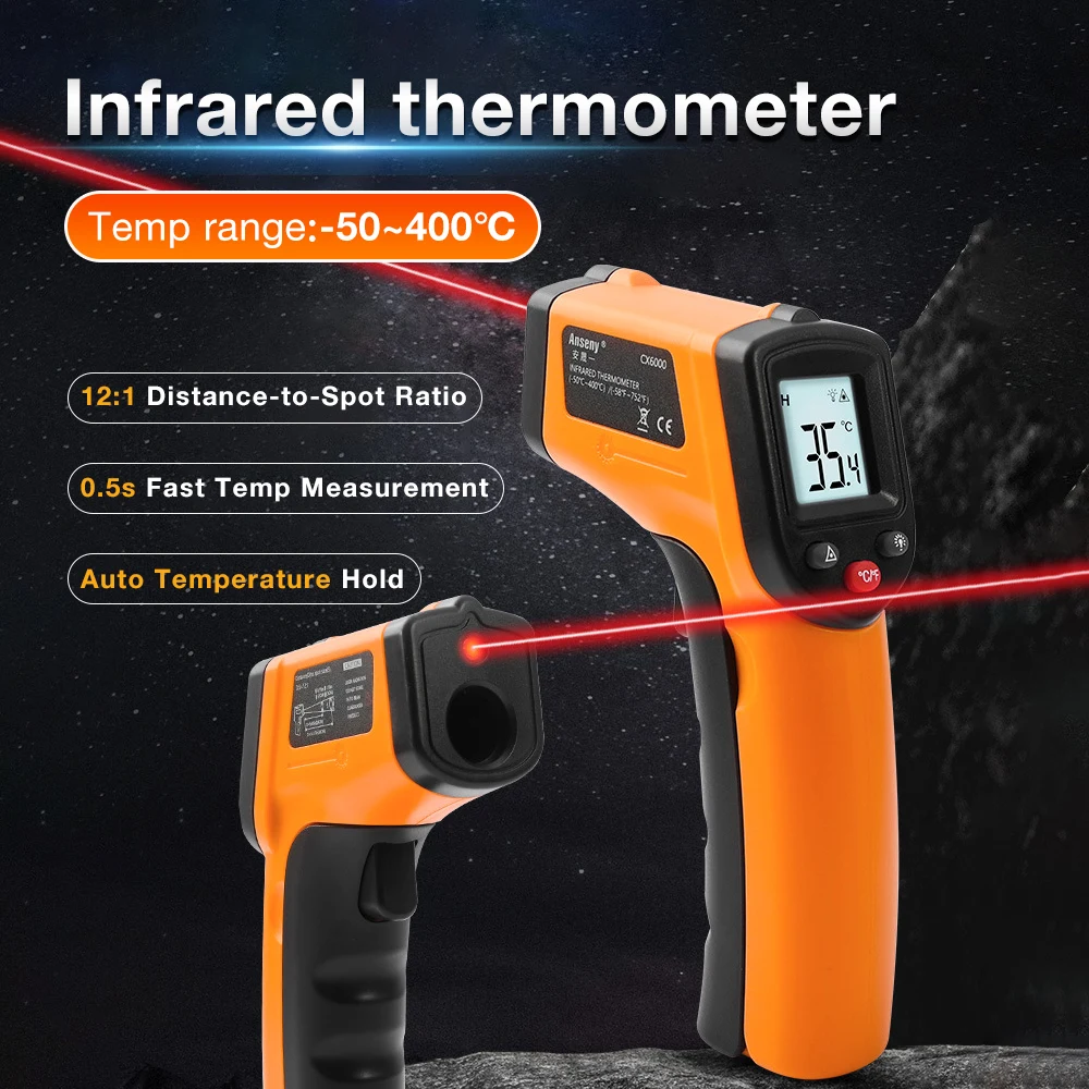 Industrial Laser Thermometer - Industrial Infrared Thermometer Non-contact Laser Temperature