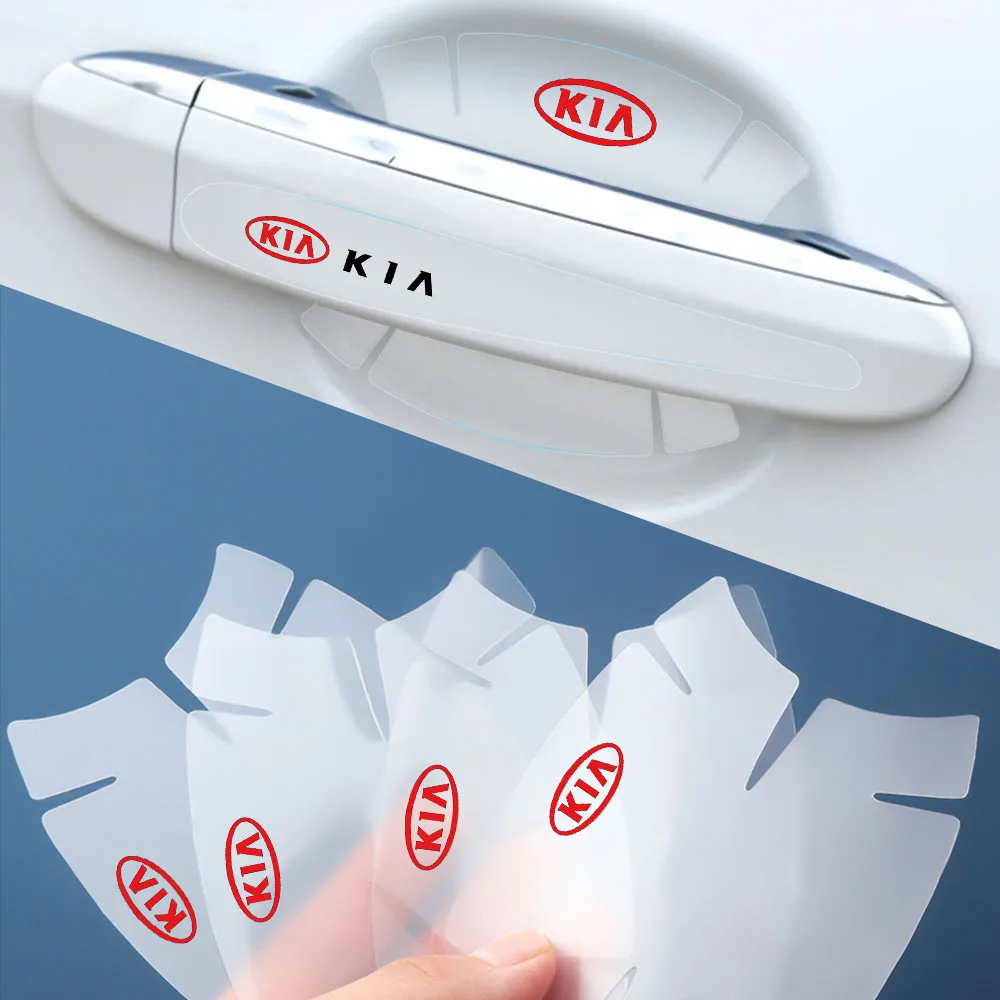 

4/8Pcs Transparent Auto Door Handle Protective Sticker Car Accessories For KIA Sportage Ceed Sorento Cerato Optima Picanto Rio K