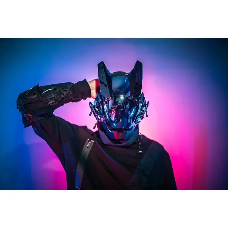 Cyber punk cosplay Hellboy retaliation Shinobi mask Black Samurai wars Kamen Rider masks Halloween fit Party coolplay gift E