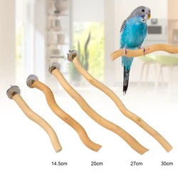 Parrot Stand Rod Toys Natural Wood Fork Branch Perch Bird Cage Hanging Swing Pet Bird Chewing Toy Playground Bird Supplies