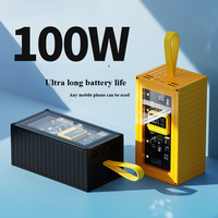 Transparent Container Power Bank 50000mAh Ultra Large Capacity PD100W Drop Resistant Mobile Power Bank Ultra Large Capacity