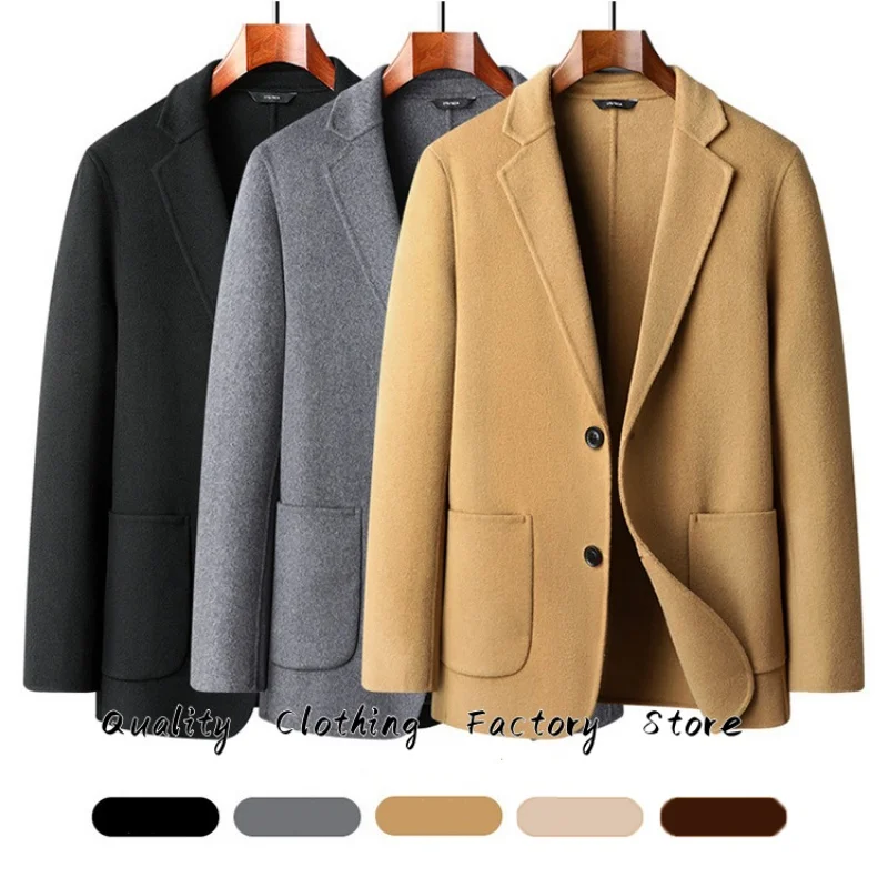 

Men's Windbreaker Woolen Blend Suits Jacket Winter Warm Slim Fit Outdoor Coat Elegant Business Customized Formal