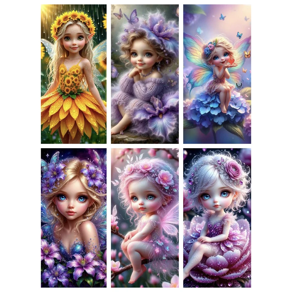 

5DDIY Diamond Art Painting Fairy Girl Jewelry Cross Embroidery Kit Mosaic Embroidery Rhinestone Home Decoration