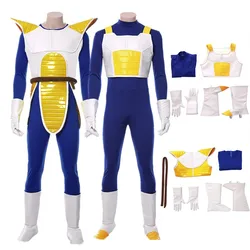 Anime Fantasy Adult Men Z Vegeta Cosplay Costume Jumpsuit Vest Fantasia Outfits Halloween Carnival Party Disguise Suit