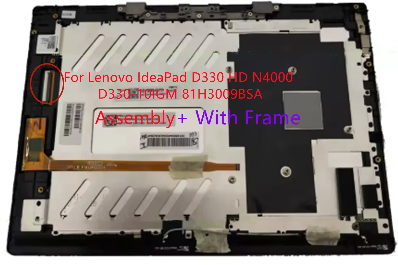 For Lenovo IdeaPad D330 HD N4000 / D330 FHD N5000 D330-10IGM 81H3009BSA LCD Display Touch Screen Digitizer Assembly 100% Tested