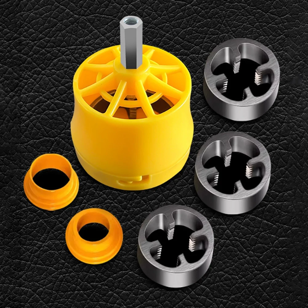 Water Pipe Expansion Drill With PVC Pipe Threader 1/2In 3/4 In 1 Inch Dies Pipe Threader Hexagon Shank Drill Bit Connection Tool
