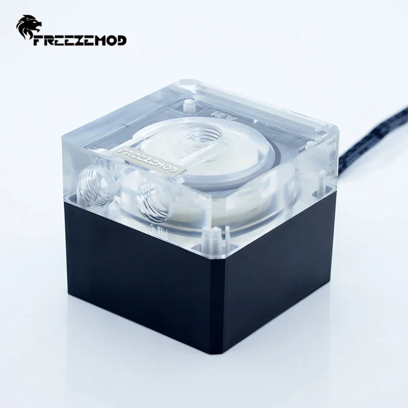 FREEZEMOD PU-FS4M-J Compute Cooling PC Water Cooler Mute Pump PWM Intelligent Flow 800L/H 12V/5V RGB Light Aure. PU-FS4M-J