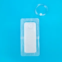 Negative pressure wound therapy medical wound soft dressing kit 17x22cm including port with tube transparent film
