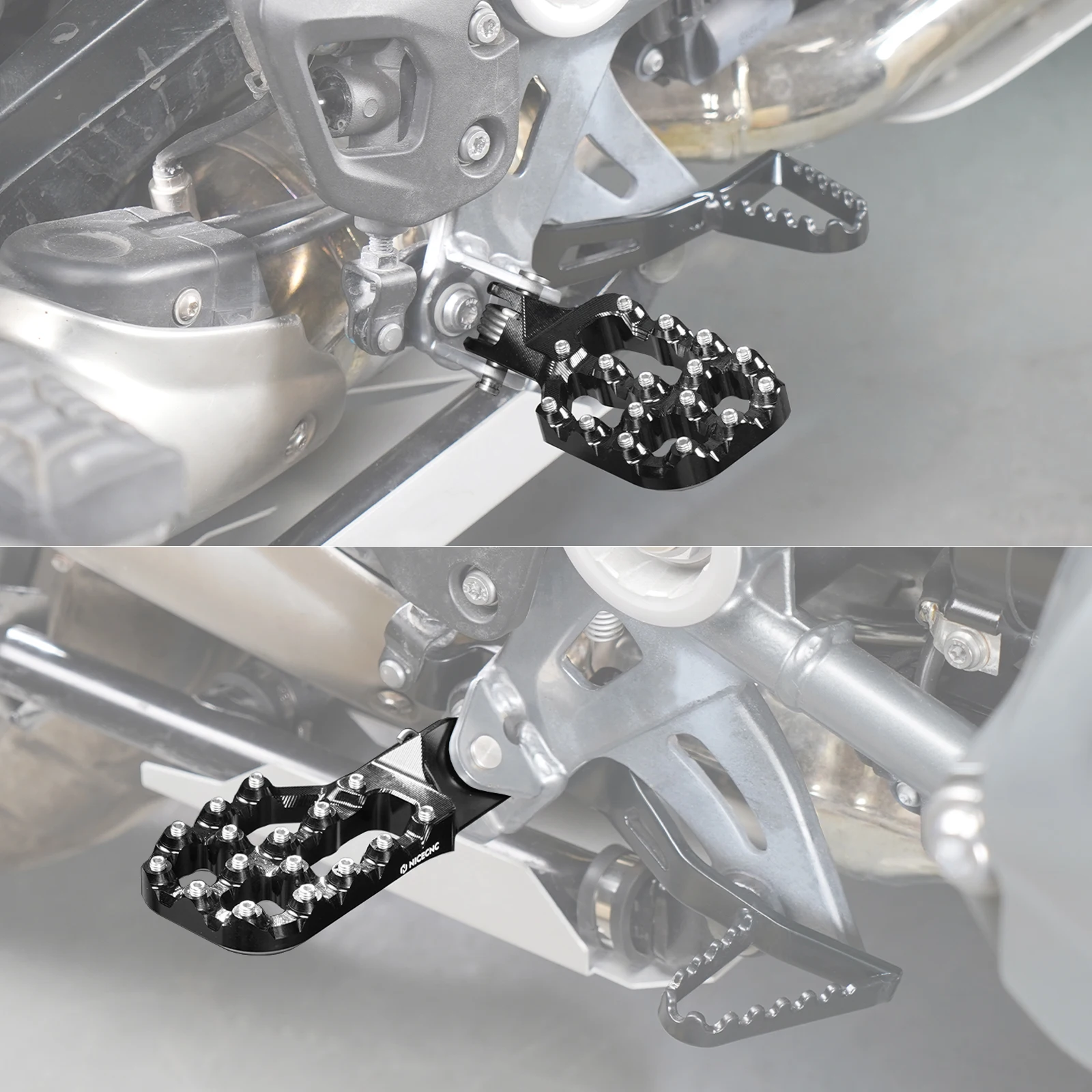 Motorcycle Wide Offset Footpegs for BMW R1200GS/Adventure R1200GSA 2013-2018 R1250GS Adventure 2019-2024 R1200 R1250 GS GSA