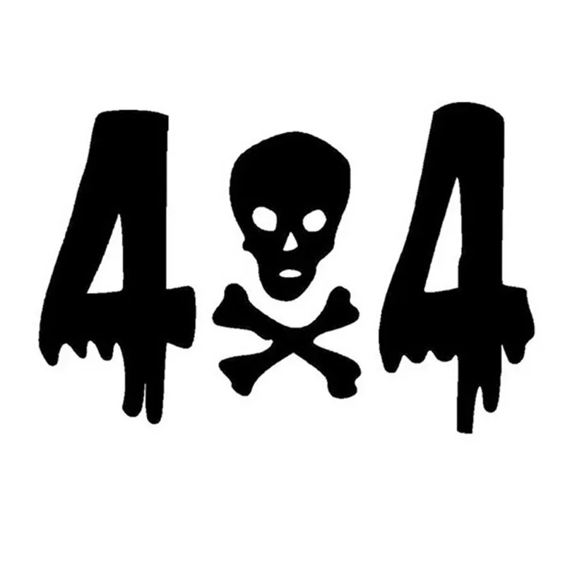 

4x4 Skull and Crossbones Car Stickers Creative Pvc Car Stickers Are Suitable for All Kinds of Cars Black/white, 14cm*9cm