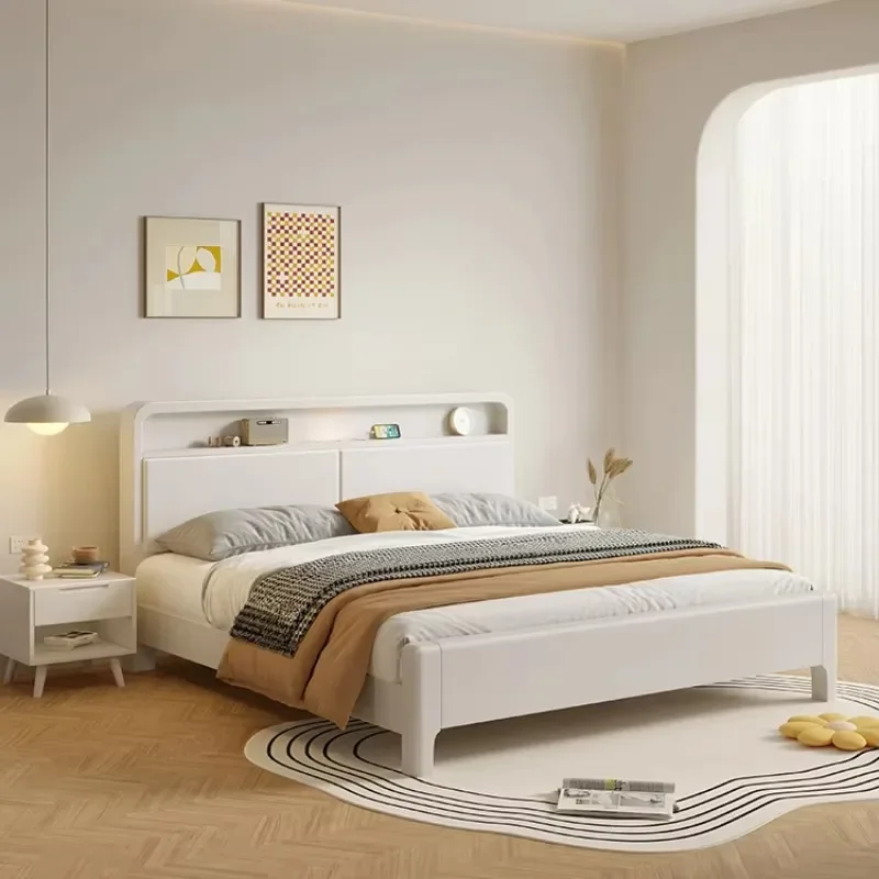 xx-Comforter Frame Double Bed Waterproof Luxury Full Size Bedroom Double Bed Headboards Bedframe Camas De Casal Home Furniture