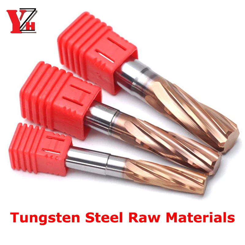 YZH 9.5mm~17.5mm Carbide Machine HRC50 HRC60 Straight Groove 4/6F Tolerance H7 Harened Steel Cutter CNC Inner For Hole