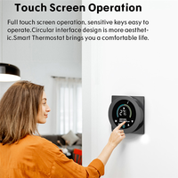 X12A-Tuya Smart Life Wifi Thermostat Controller Switch Water Heating 5A 110V, 220V, Support For Alexa, Google Home Black Durable
