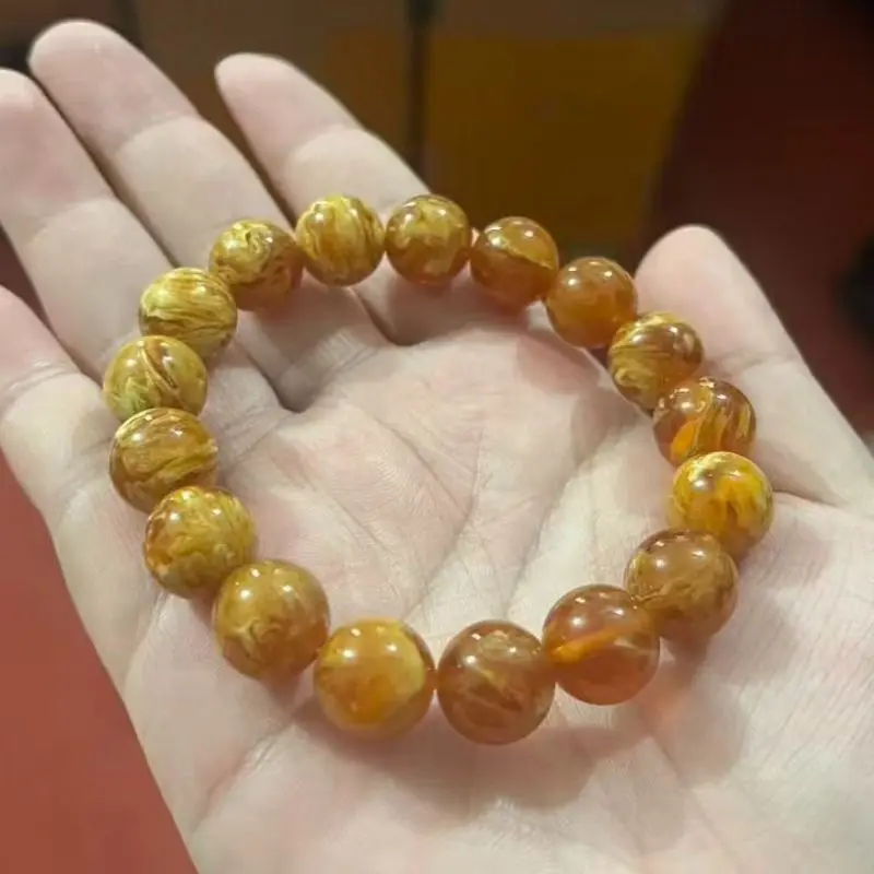 Classic Retro Second-generation Beeswax Round Bead Single Circle Bracelet, Jewelry Handicrafts