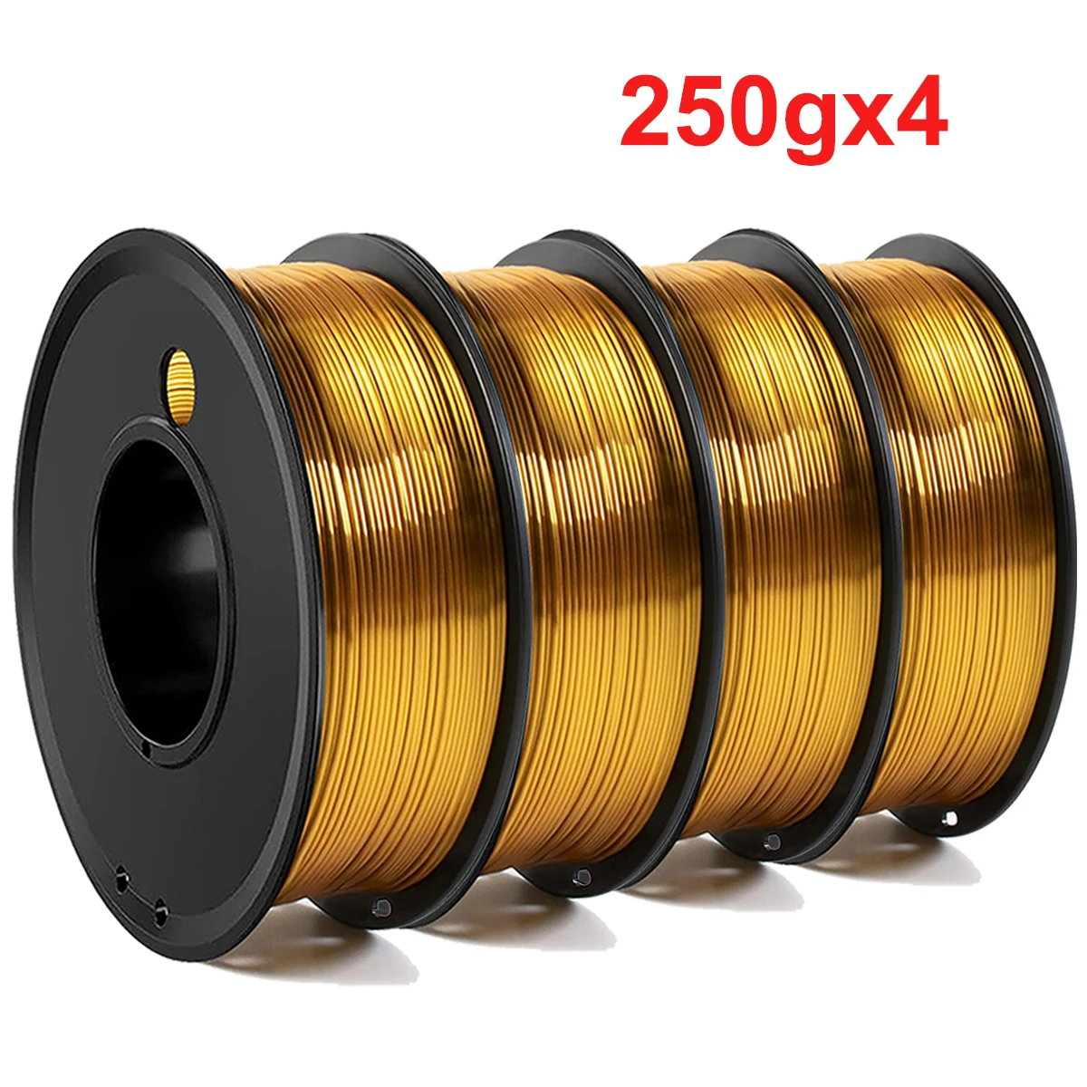 250gx4 خيوط طابعة ثلاثية الأبعاد PLA الحرير الذهب 1.75 مللي متر 250 جرام 500 جرام 1 كجم مواد طابعة ثلاثية الأبعاد pla الذهب خيوط الحرير سلك فراغ التعبئة والتغليف