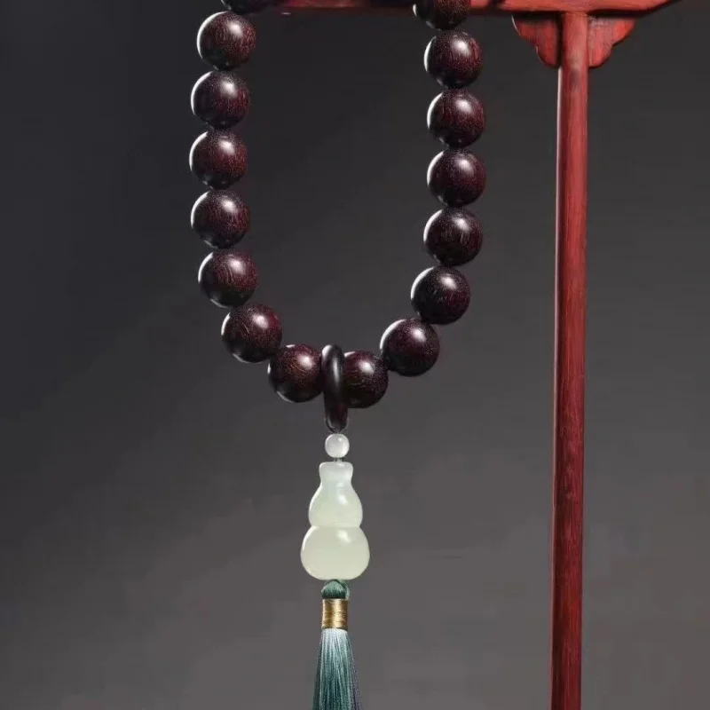 Authentic hand-held made of small-leaf rosewood, Buddhist prayer , car hanging wooden beads, unisex fortune be