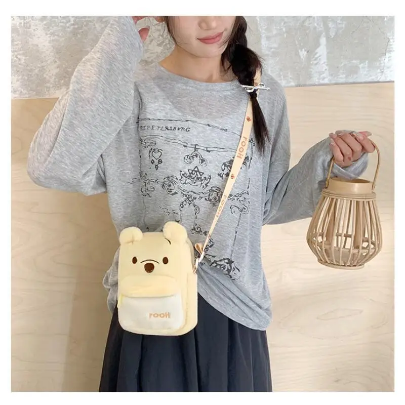 디즈니 칩 데일 플러시 더블 레이어 지퍼 휴대용 숄더 백 크로스 바디 백 메이크업 백 여행 가방 크리스마스 발렌타인 데이 선물