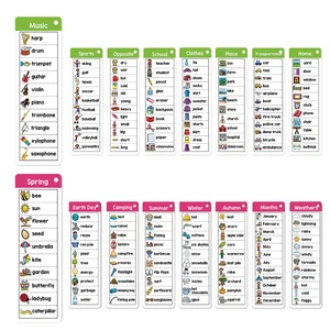 Montessori English Word listet Karten, ESL -Unterrichtsmaterialien, Sichtwörter schreiben Vokabulargebäude, Autismus -Lernspielzeug für Kinder 12 Hauptverkäufe Großhandel Autismus - №7