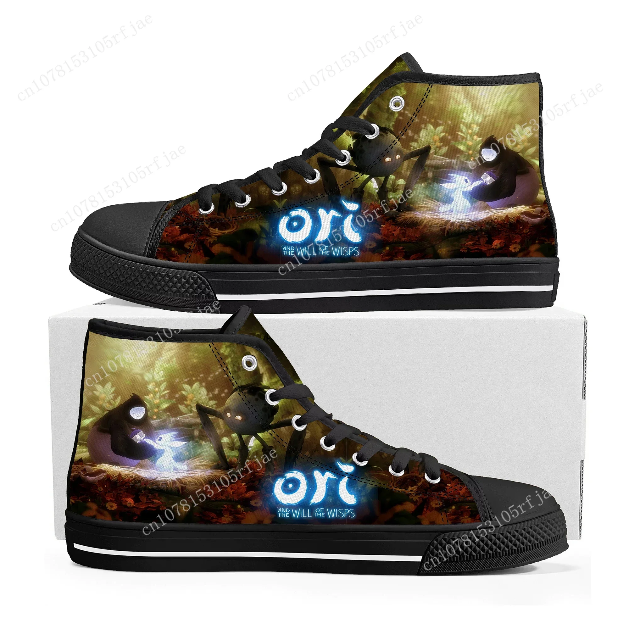 

Cartoon Game Ori and The Will of The Wisps High Top Sneakers Mens Womens High Quality Canvas Sneaker Custom Built Couple Shoes