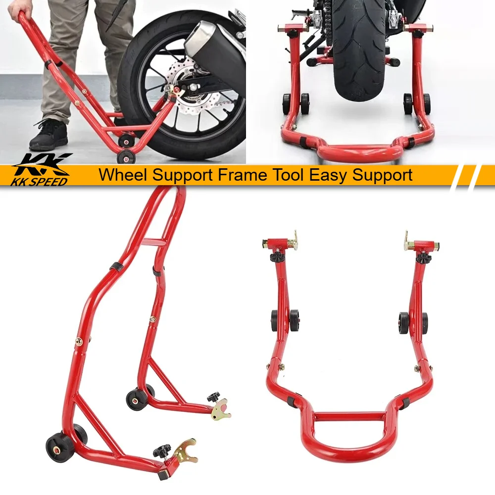 

Motorcycle Accessorie Rear Support Stand Labor Saving Rear Wheel Stand Auto Wheel Support Frame Tire Repairing Tool Easy Support