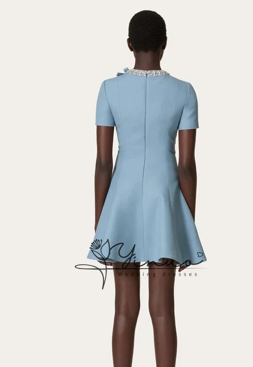 Vestidos de fiesta elegantes personalizados para mujer, vestidos de fiesta de noche acampanados para ocasiones especiales, minivestidos formales para Dubai