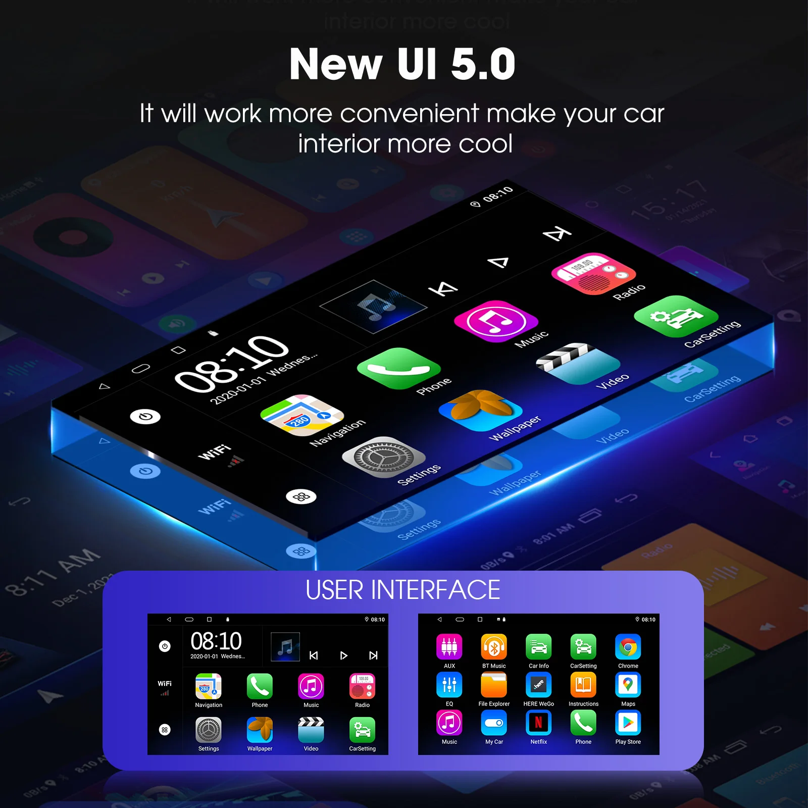 

Автомобильная мультимедийная система Ezonetronics Carplay Android 10.1 для Toyota RAV4 2013-2018, HD GPS-навигация, Bluetooth, USB-плеер, 2+32 ГБ
